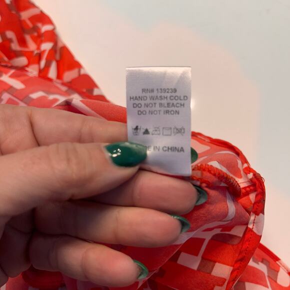 Pomander Place x Tuckernuck Red Chain Colette Long Sleeve Mini Dress Size Large - Picture 6 of 9